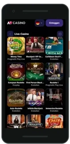 NV Casino Slots auf dem Smartphone